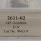 Trainworx Inc. 2611-02 N Scale Burlington North GS Gondola #966337 LN/Box