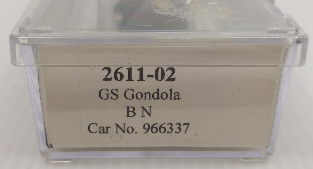 Trainworx Inc. 2611-02 N Scale Burlington North GS Gondola #966337 LN/Box