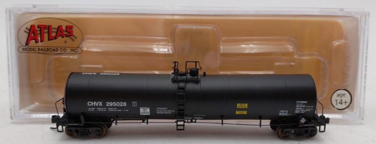 Atlas 50000722 N Scale Chevron Trinity 25.5K Gallon Tank Car #295028 EX/Box