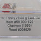 Atlas 50000722 N Scale Chevron Trinity 25.5K Gallon Tank Car #295028 EX/Box
