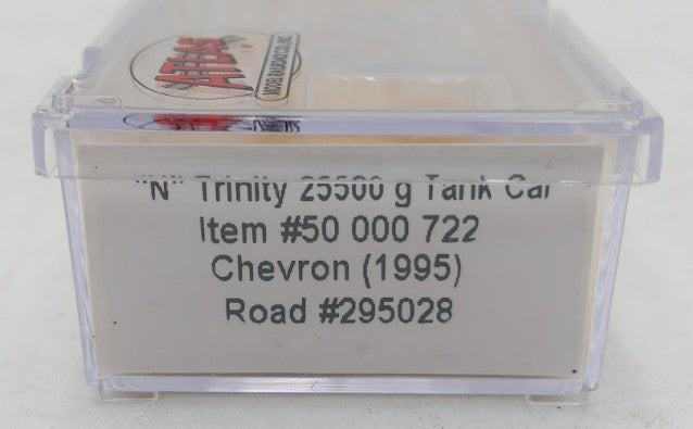 Atlas 50000722 N Scale Chevron Trinity 25.5K Gallon Tank Car #295028 EX/Box