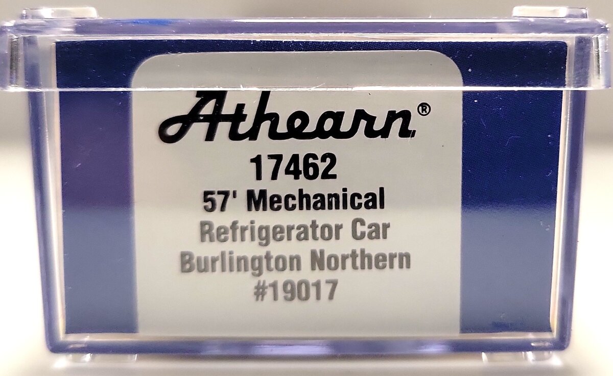 Athearn 17462 N Scale Burlington Northern 57' Mechanical Reefer Car #19017 LN/Box