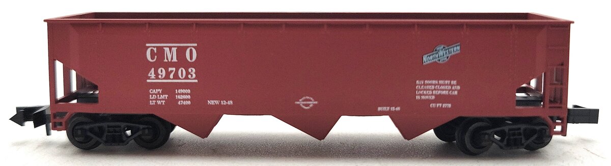 Roundhouse 86201 N Scale CMO 40' Offset Side 3-Bay Hopper #49703 NIB