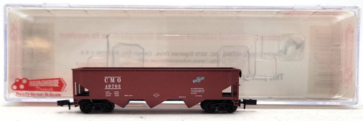 Roundhouse 86201 N Scale CMO 40' Offset Side 3-Bay Hopper #49703 NIB