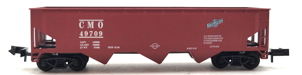 Roundhouse 86201 N-Scale CMO Offset Side 3-Bay Open Hopper #49709 NIB