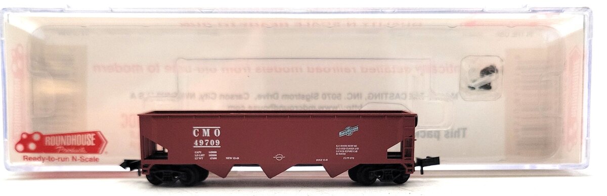 Roundhouse 86201 N-Scale CMO Offset Side 3-Bay Open Hopper #49709 NIB