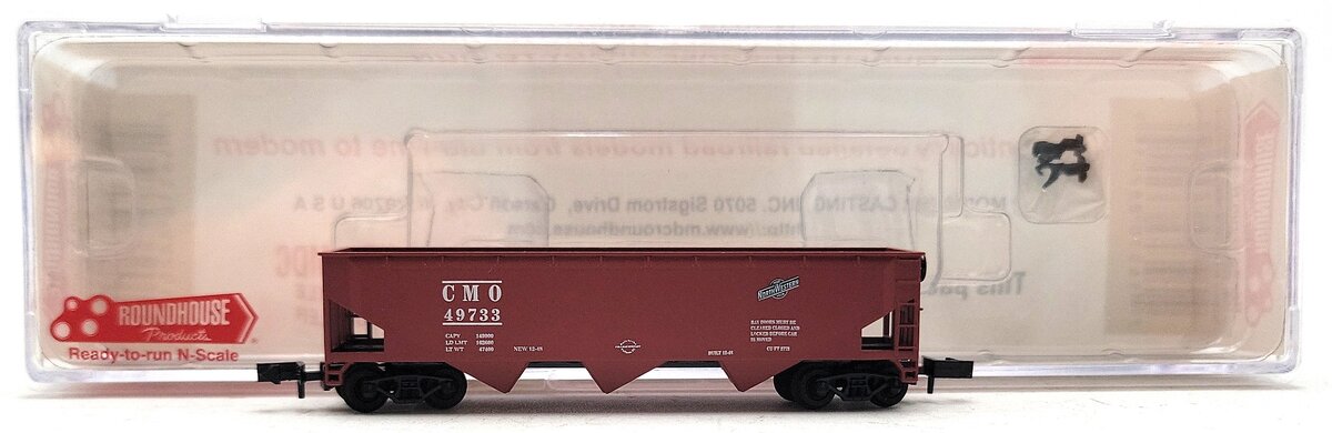 Roundhouse 86201 N Scale CMO 40' Offset Side 3-Bay Hopper #49733 LN/Box