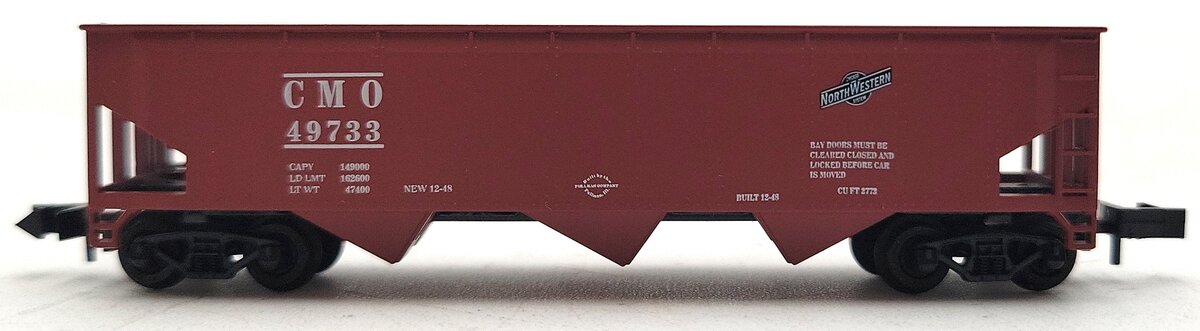 Roundhouse 86201 N Scale CMO 40' Offset Side 3-Bay Hopper #49733 LN/Box