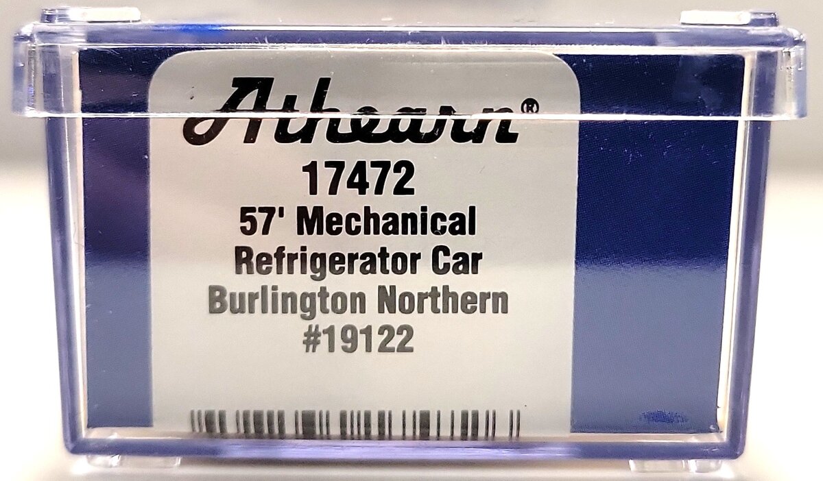 Athearn 17472 N Scale Burlington Northern 57' Mechanical Reefer Car #19122 LN/Box
