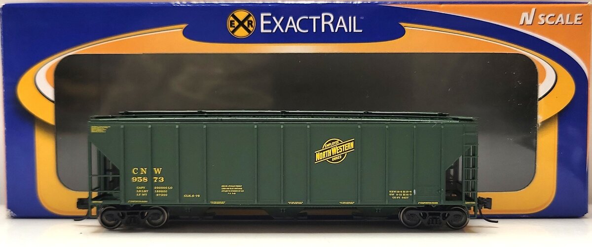 ExactRail EN530121 N Chicago & North Western PS2CD 4427 Covered Hopper #95873 EX/Box