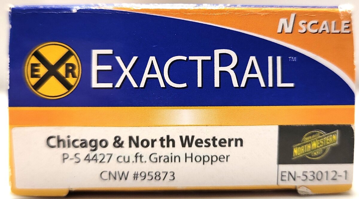 ExactRail EN530121 N Chicago & North Western PS2CD 4427 Covered Hopper #95873 EX/Box
