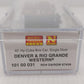 Micro-Trains 10100031 N DRGW 40' Single Door Hi-Cube Boxcar #67428 LN/Box