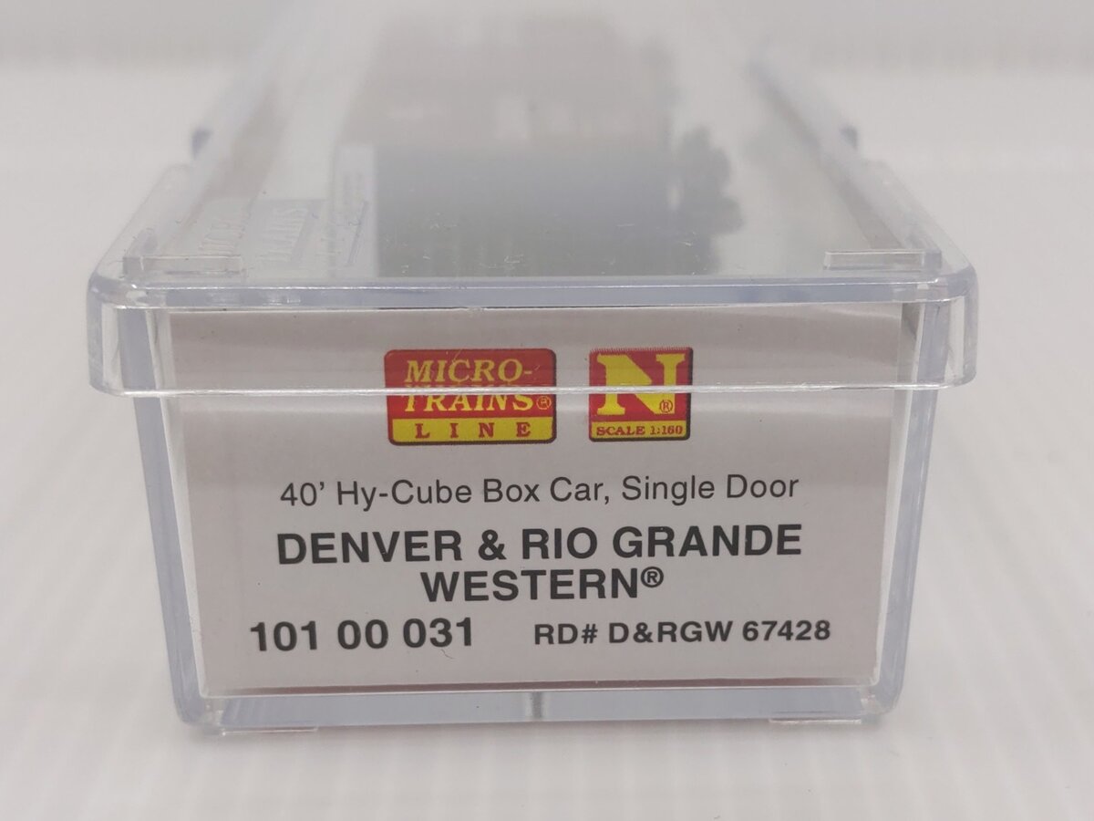 Micro-Trains 10100031 N DRGW 40' Single Door Hi-Cube Boxcar #67428 LN/Box