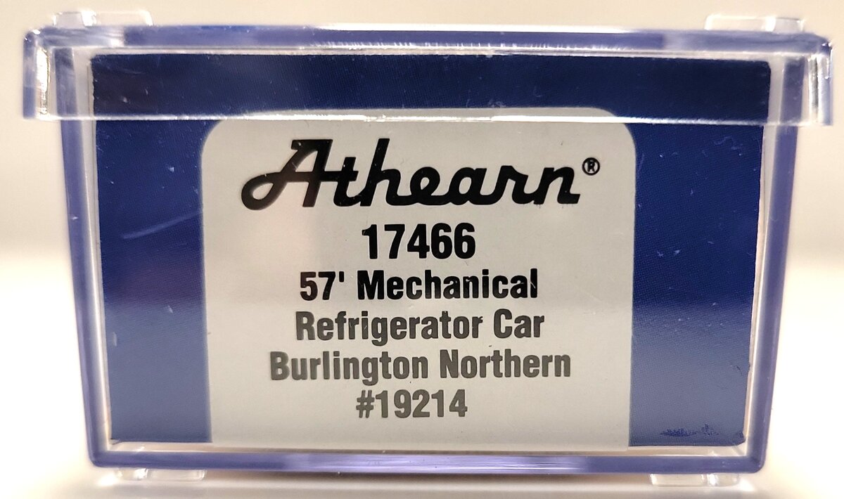 Athearn 17466 N Scale Burlington Northern 57' Reefer Car #19214 LN/Box