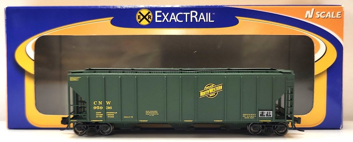 ExactRail EN530124 N Chicago & North Western PS2CD 4427 Covered Hopper #95936 LN/Box