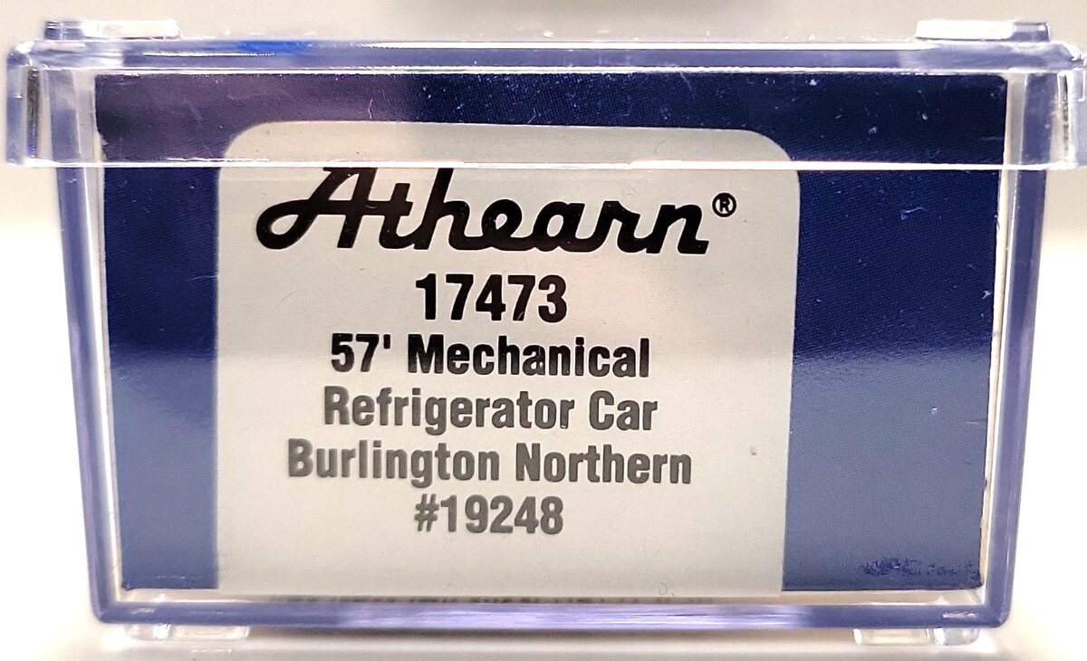 Athearn 17473 N Scale Burlington Northern 57' Mechanical Reefer Car #19248 LN/Box