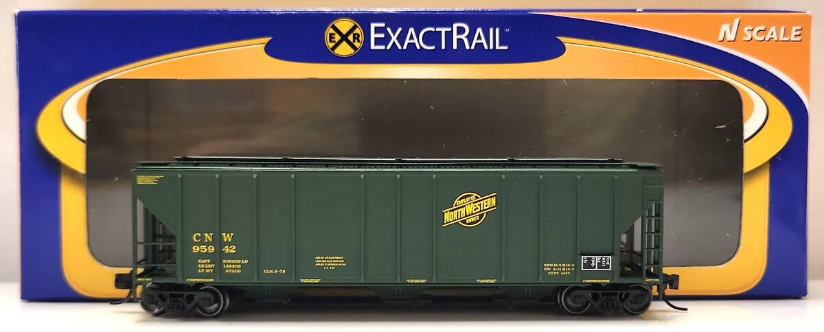 ExactRail EN530125 N Chicago & North Western PS2CD 4427 Covered Hopper #95942 LN/Box