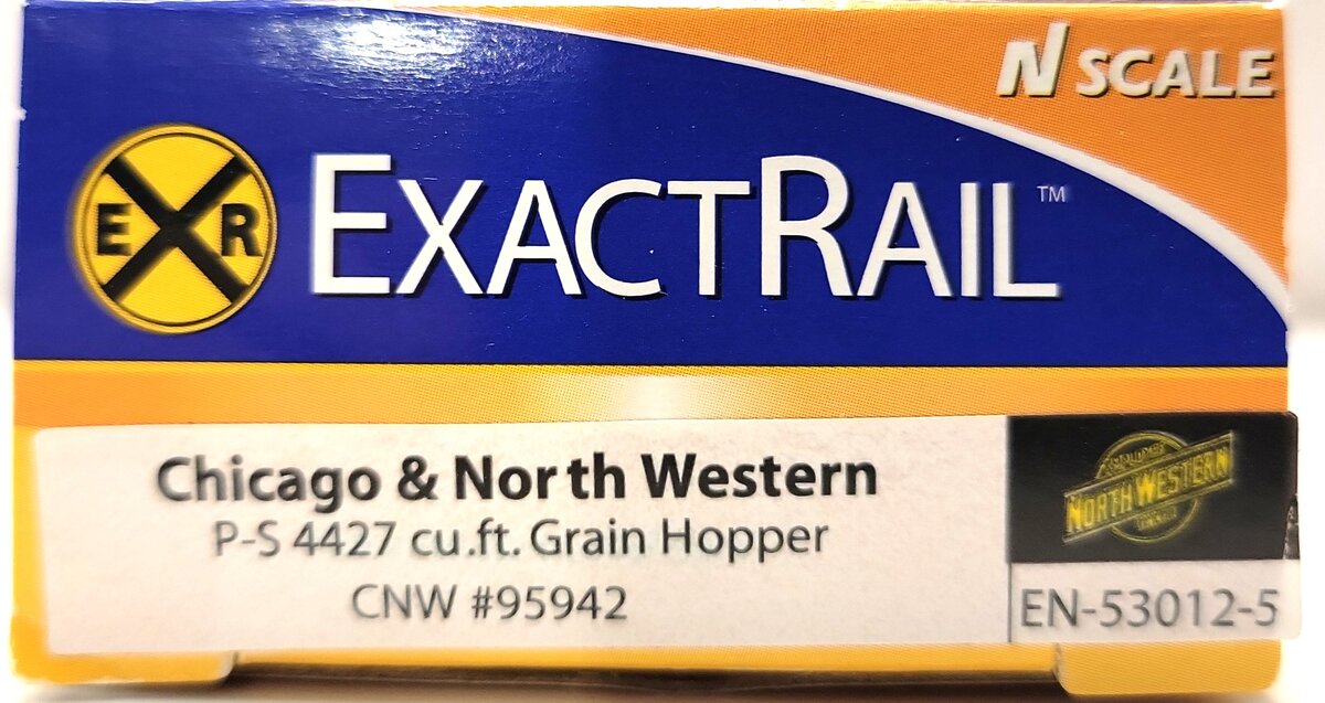 ExactRail EN530125 N Chicago & North Western PS2CD 4427 Covered Hopper #95942 LN/Box