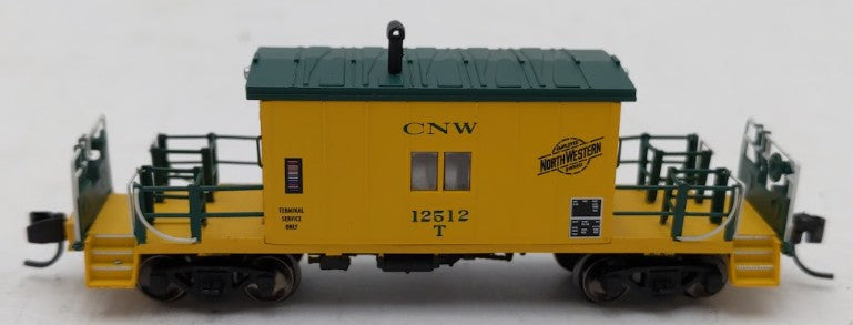 Bluford Shops 24071 N Scale C&NW Short Roof Transfer Caboose #12512 EX/Box
