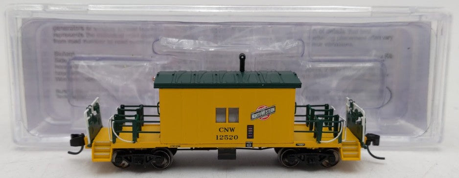 Bluford Shops 24370 N Scale C&NW Yellow Short Roof Transfer Caboose #12520 LN/Box
