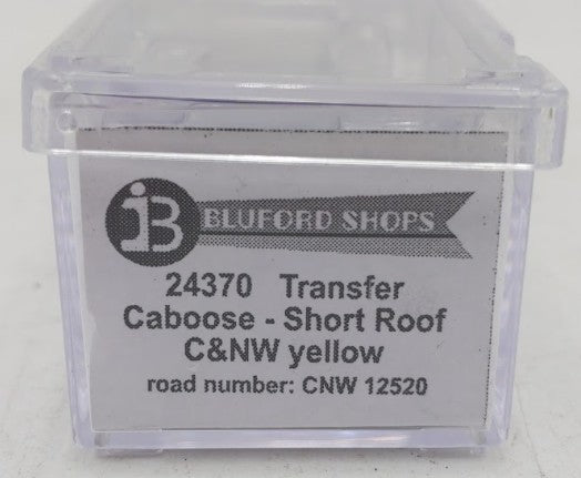 Bluford Shops 24370 N Scale C&NW Yellow Short Roof Transfer Caboose #12520 LN/Box
