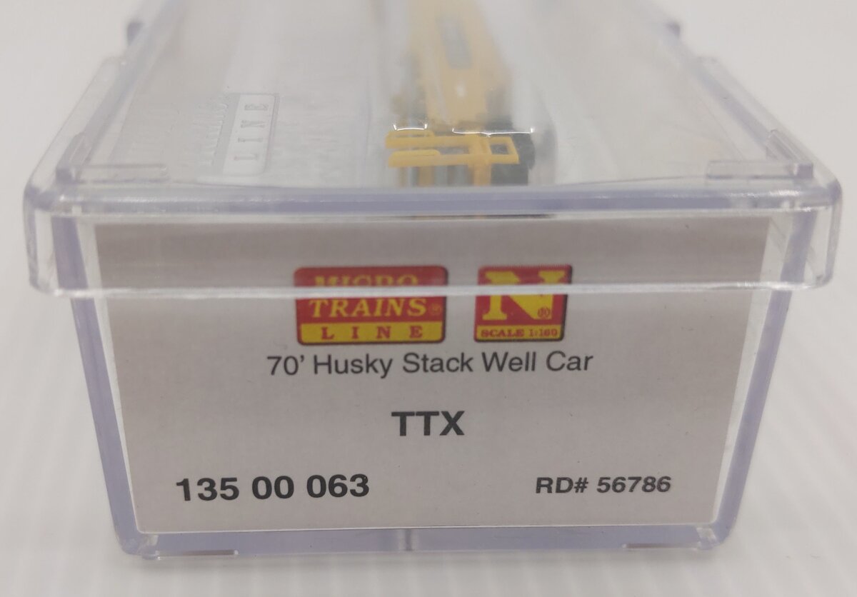 Micro-Trains 13500063 N Scale TTX 70' Husky Stack Well Car #56786 LN/Box