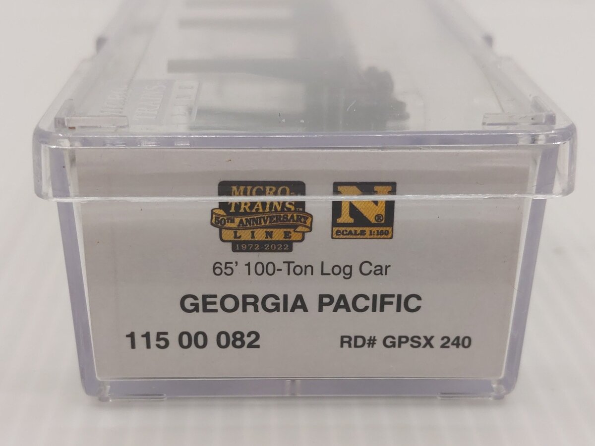 Micro-Trains 11500082 N Scale Georgia Pacific Log Car # 240 EX/Box
