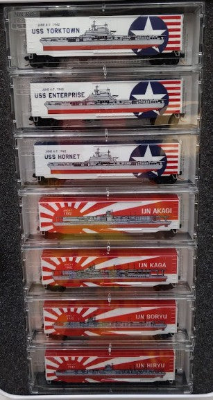 Micro-Trains 99321080 N Battle of Midway Commemorative 7-Car Freight Set LN/Box