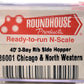 Roundhouse 86001 N Scale CNW 40' 3-Bay Rib Side Hopper #135297 NIB