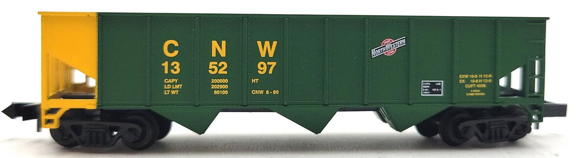 Roundhouse 86001 N Scale CNW 40' 3-Bay Rib Side Hopper #135297 NIB