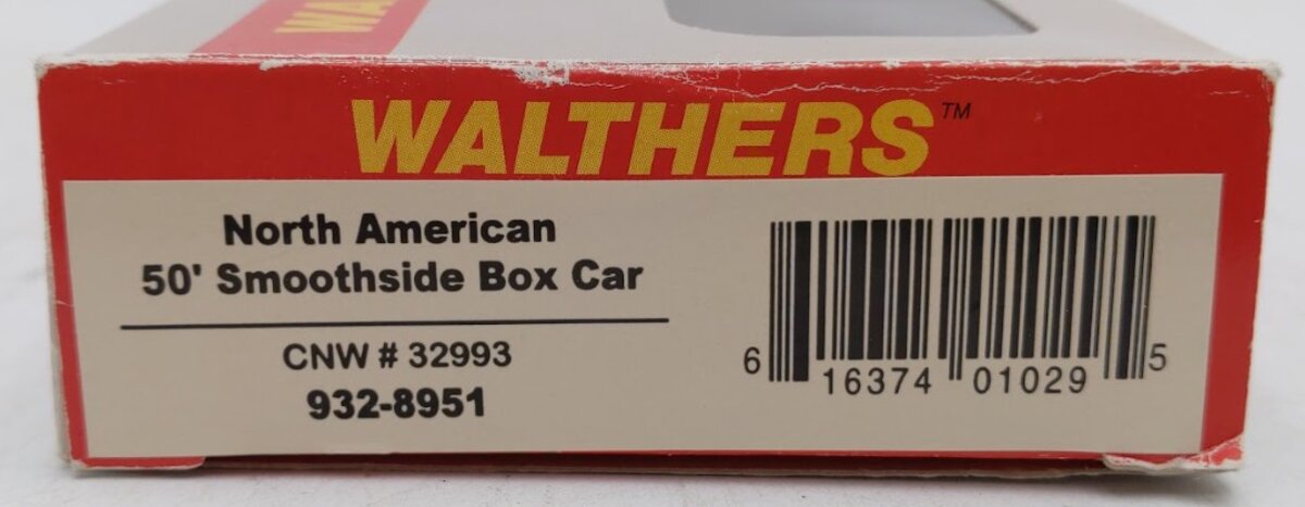 Walthers 932-8951 N Scale CNW North American 50' Smoothside Box Car #32993 EX/Box