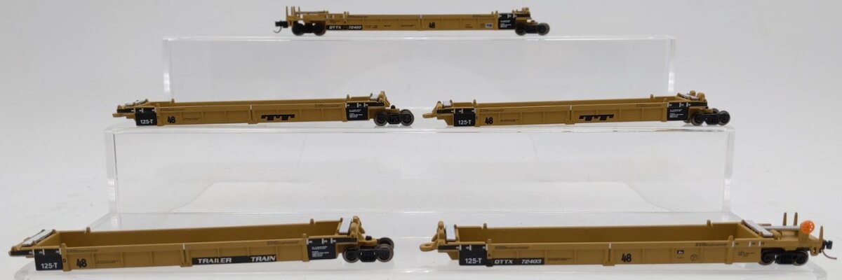 Walthers 932-8109 N Scale Thrall 5-Unit Articulated Double Stack Car #72403 EX/Box