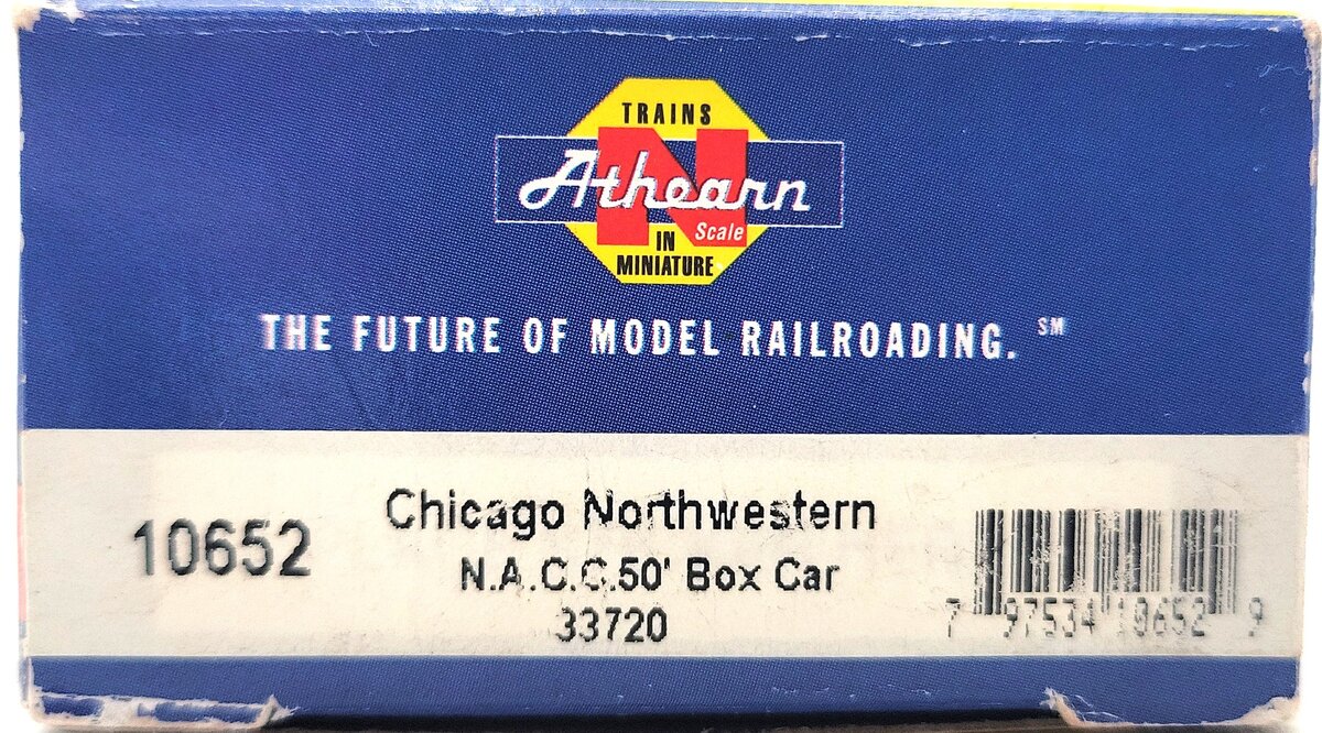 Athearn 10652 N Scale Chicago North Western N.A.C.C Weathered 50' Boxcar #33720 LN/Box