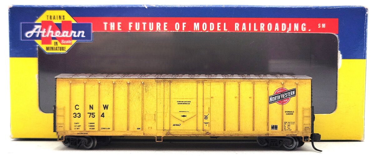 Athearn 10653 N Scale Weathered Chicago Northwestern N.A.C.C 50' Boxcar #33754 LN/Box