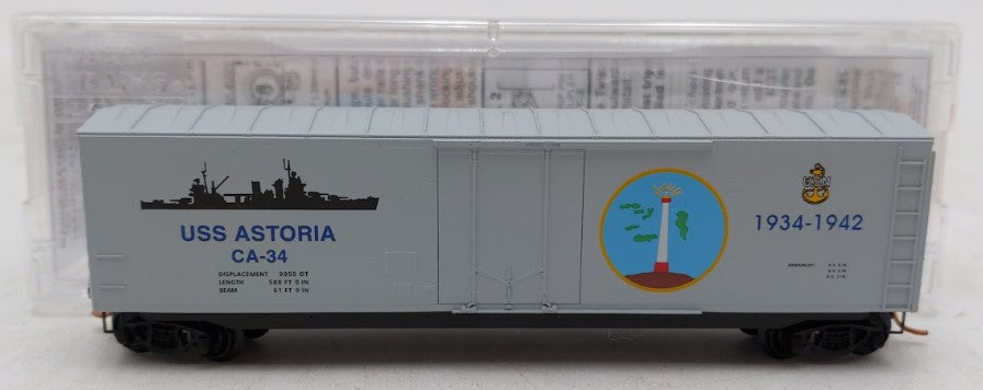 Micro-Trains 03800410 N Navy Series USS Astoria 50' Standard Boxcar #CA-34 LN/Box