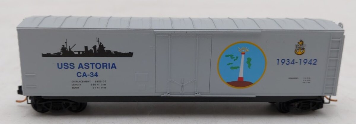 Micro-Trains 03800410 N Navy Series USS Astoria 50' Standard Boxcar #CA-34 LN/Box