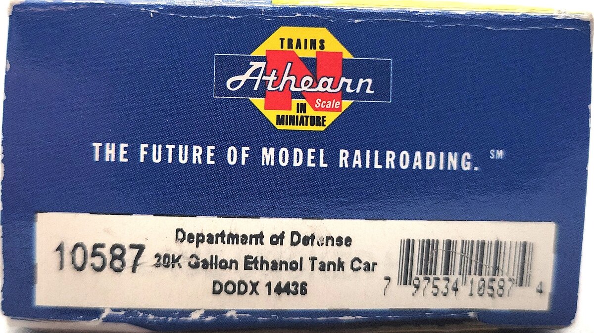 Athearn 10587 N Scale Department of Defense 30K Gallon Tank Car #14436 LN/Box