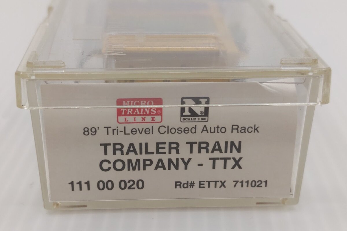 Micro-Trains 11100020 N TTX 89' Tri-Level Enclosed Side Autorack #711021 LN/Box