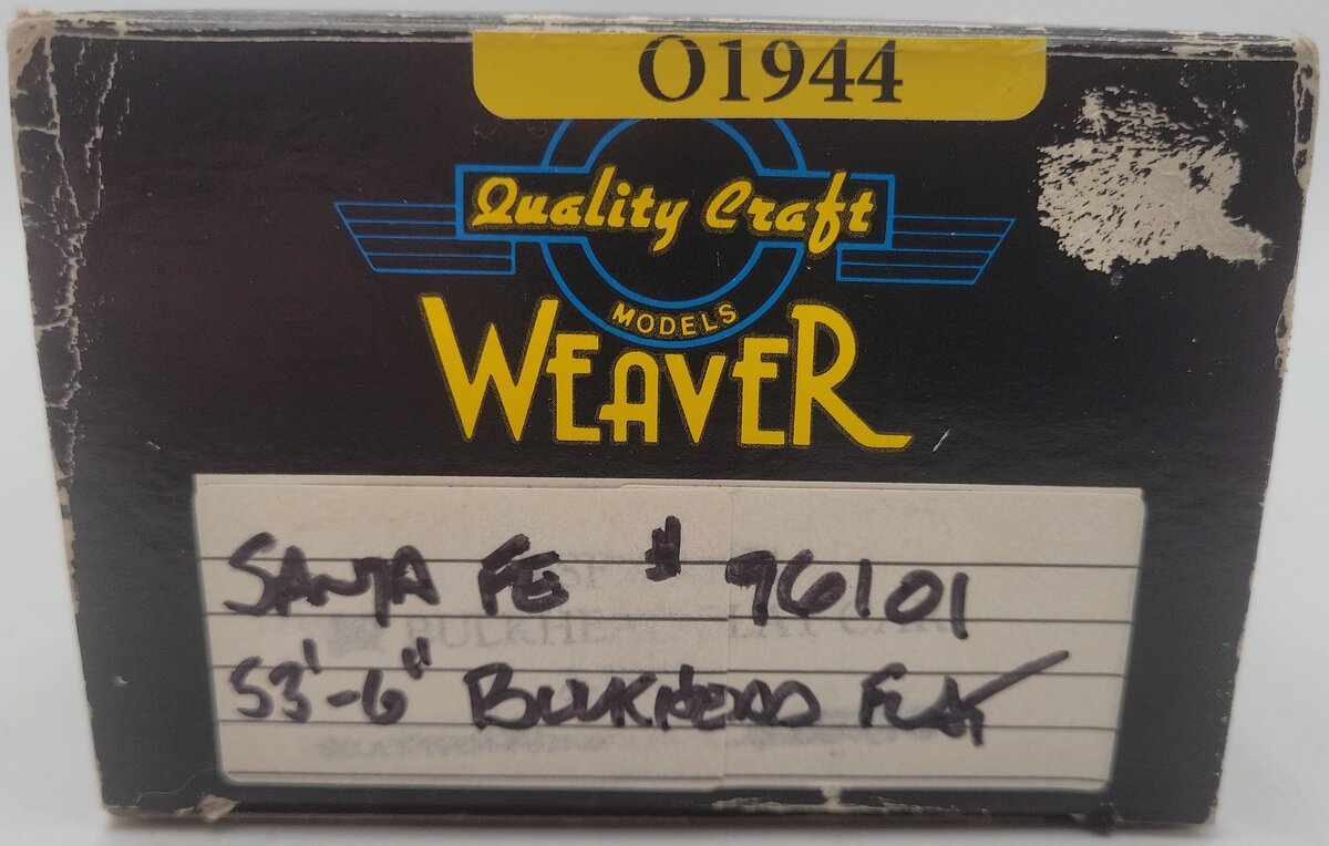 Weaver O Scale 2-Rail Atchison Topeka Santa Fe Flatcar #96101 EX/Box