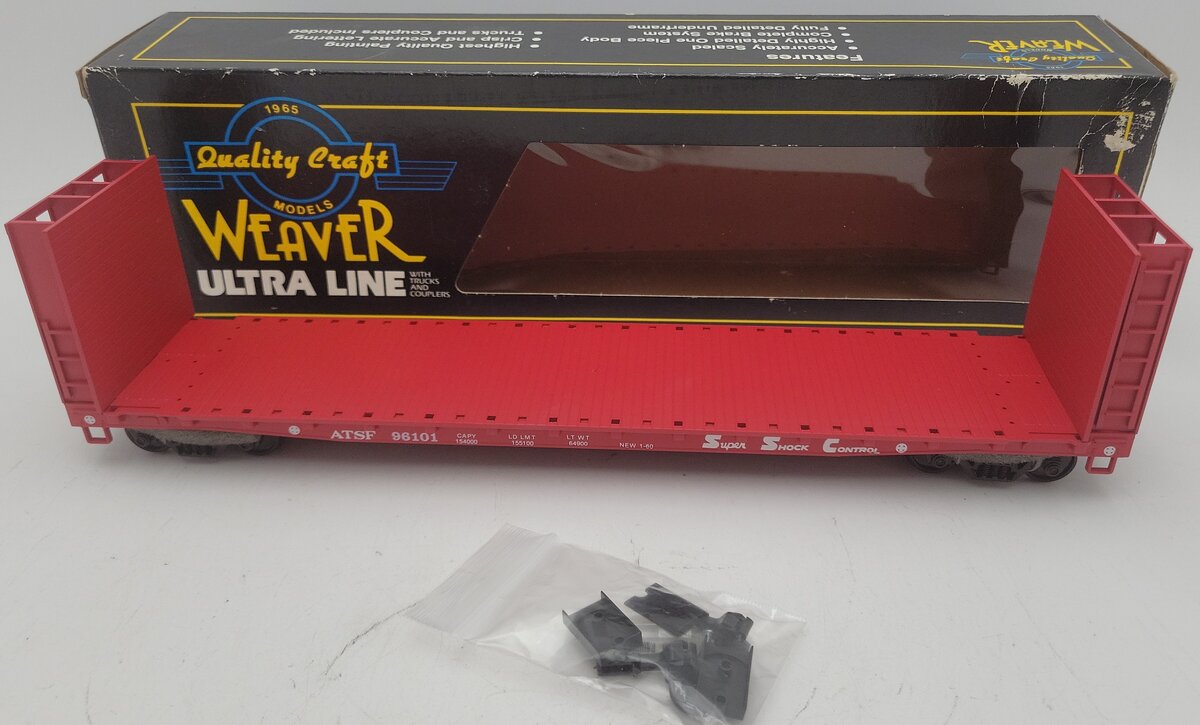 Weaver O Scale 2-Rail Atchison Topeka Santa Fe Flatcar #96101 EX/Box
