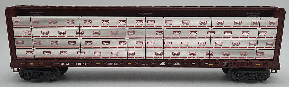 MTH 30-76419 BNSF Center-I-Beam Flatcar EX/Box