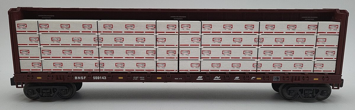 MTH 30-76419 BNSF Center-I-Beam Flatcar EX/Box