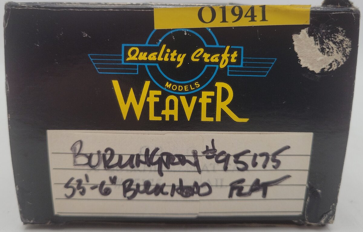 Weaver O Scale 2-Rail Chicago Burlington & Quincy Flat Car #95175 EX/Box