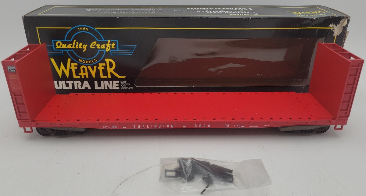 Weaver O Scale 2-Rail Chicago Burlington & Quincy Flat Car #95175 EX/Box