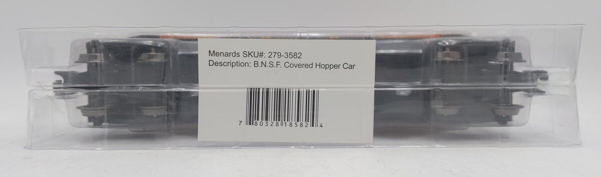 Menards 279-3582 O Gauge BNSF 4-Bay Covered Hopper #15591 NIB