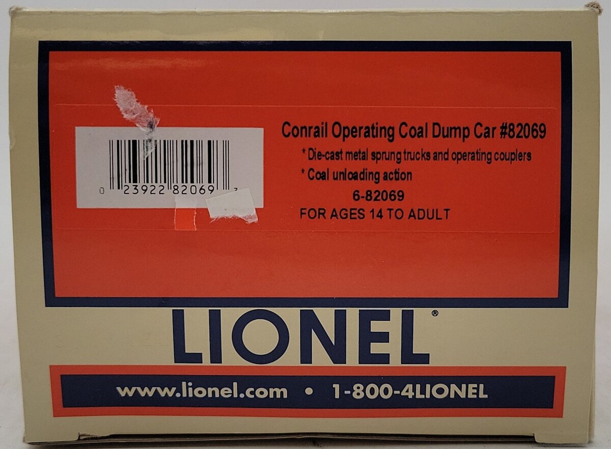 Lionel 6-82069 O-27 Conrail Coal Dump Car (Car Only) LN/Box