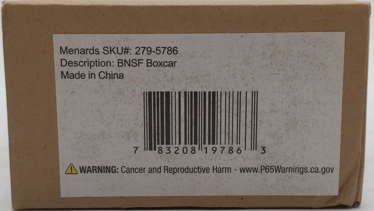 Menards 279-5786 O Gauge BNSF Boxcar #7178 EX/Box