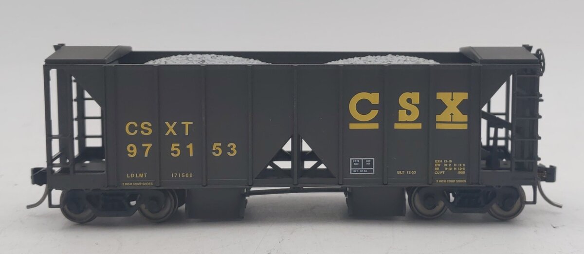 Bowser 42799 HO Scale CSX Transportation 70t 2-Bay Covered Hopper #975153 LN/Box