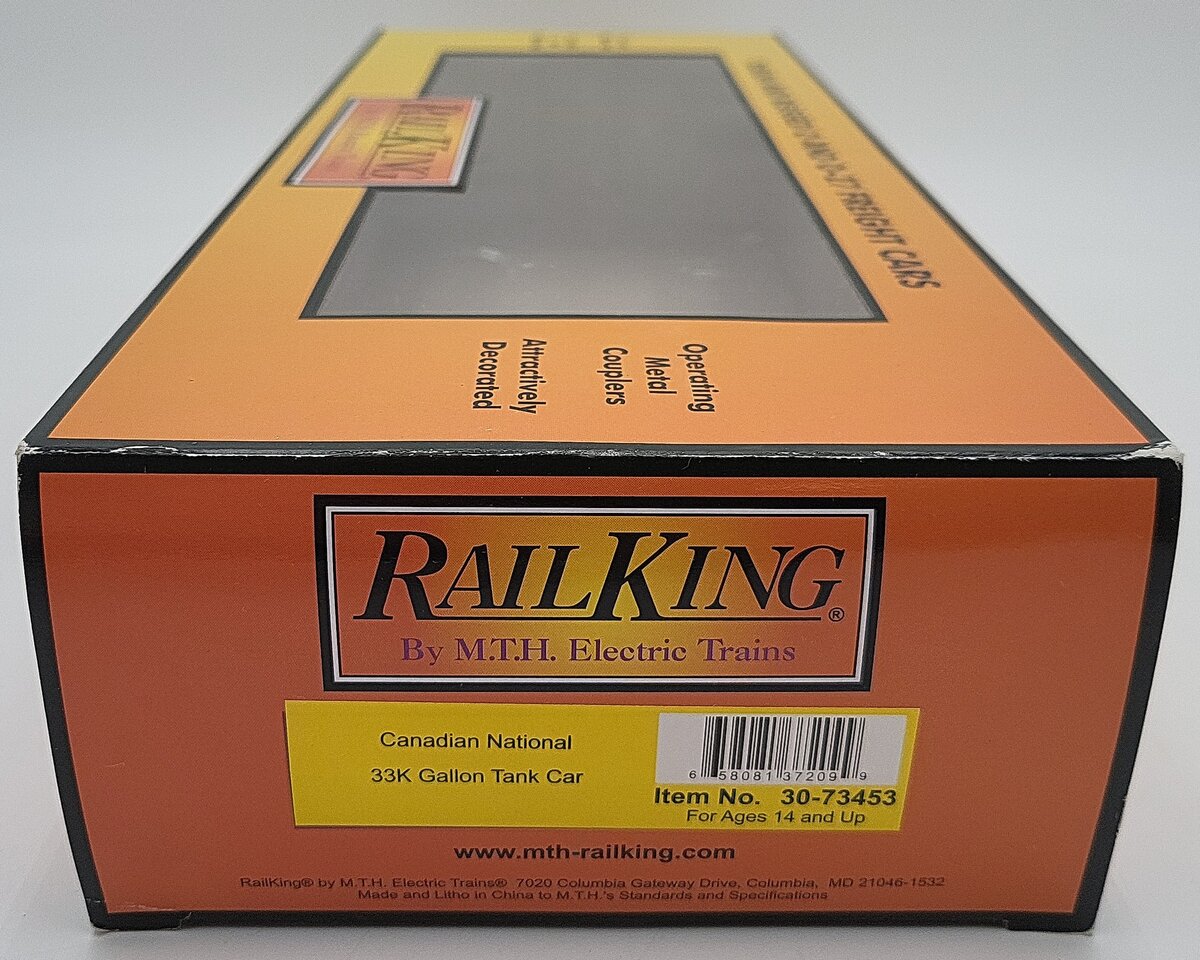 MTH 30-73453 O Canadian National 33,000 Gallon Tank Car #911 LN/Box