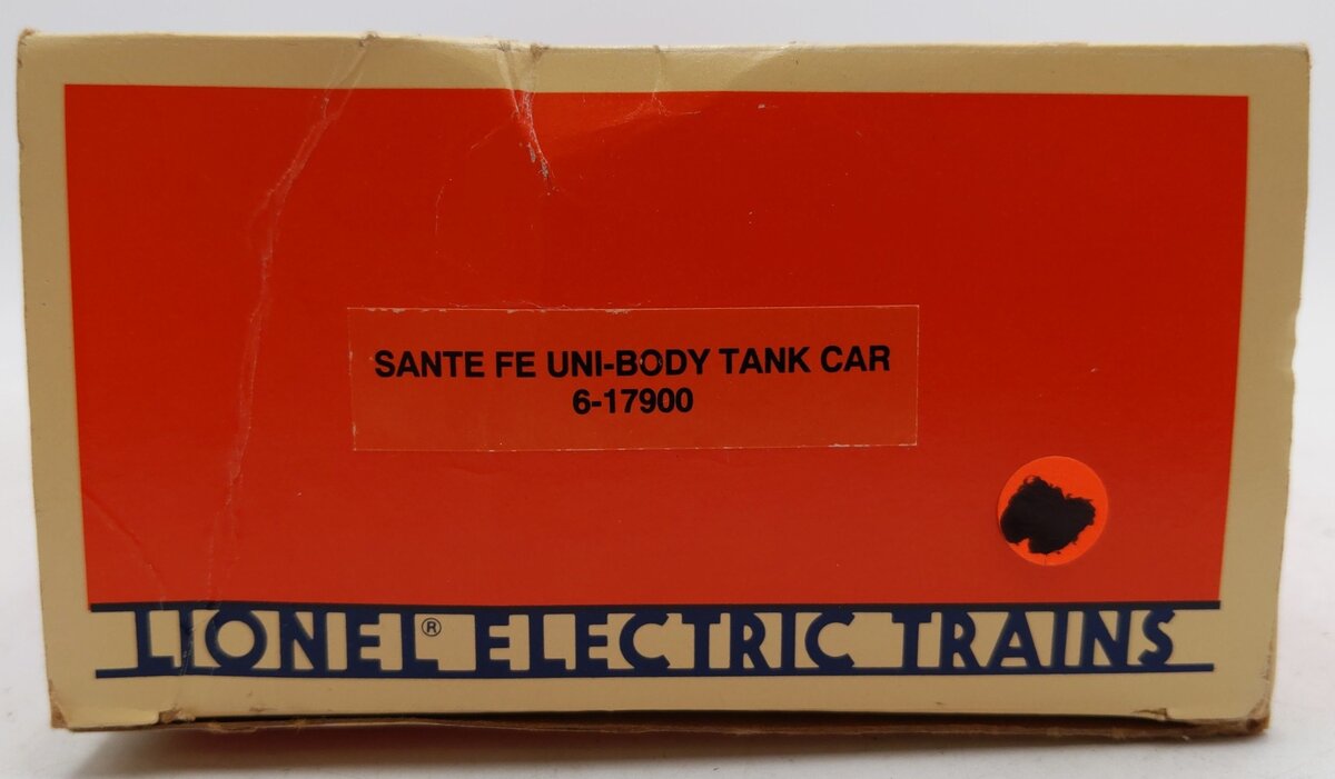 Lionel 6-17900 O Gauge Santa Fe Unibody Single Dome Tank Car #17900 VG/Box